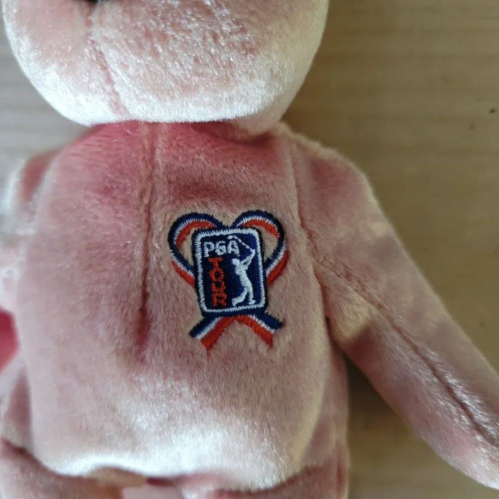 Ty Beanie Baby PGA Tour‎ ChariTee Bear With Plaid Cap